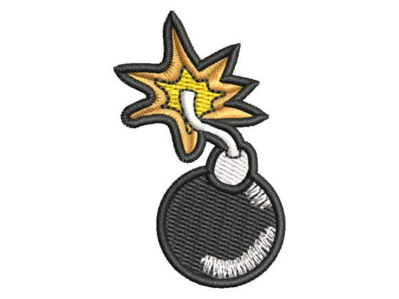 Cartoon Bomb Explosion Embroidery Design Review